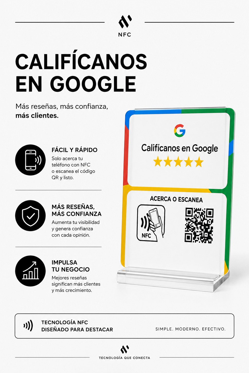 Nfc Tarjeta Blanca De Reseña - Image 6